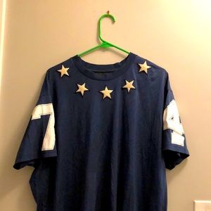 Vintage Givenchy 74 Stars T-Shirt Navy Blue